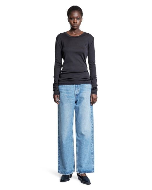 Agolde Blue Low Slung Baggy Jeans