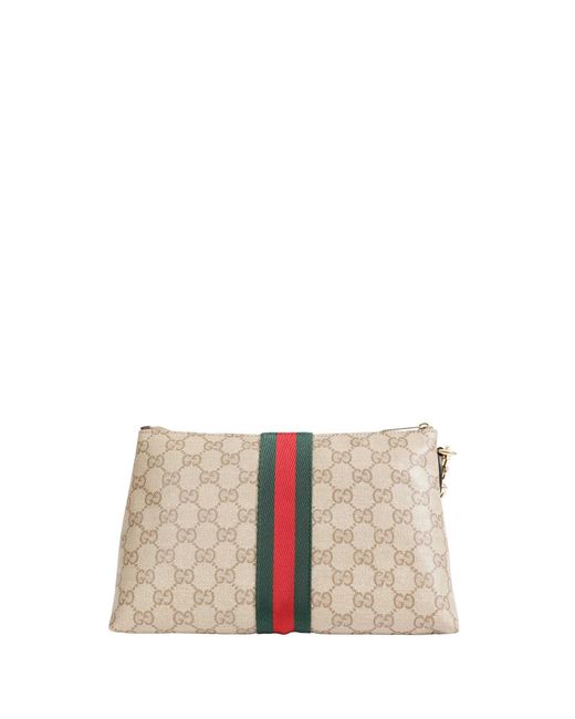 Gucci White Small Gg Pouch With Web for men