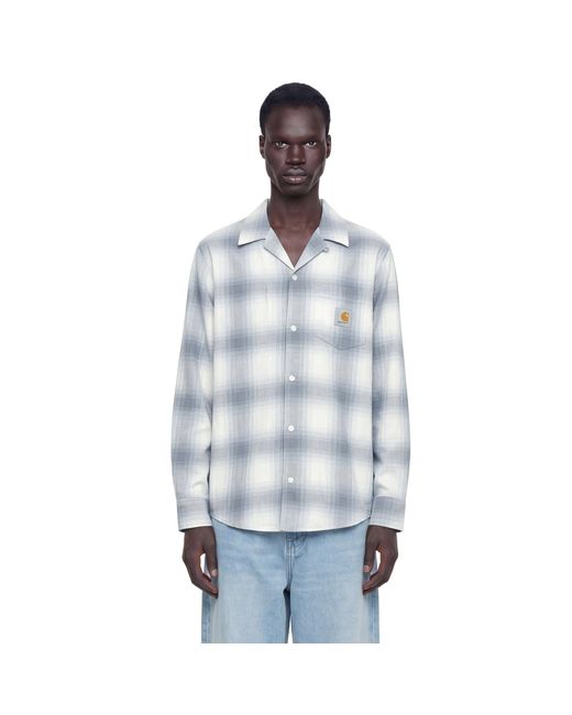 Carhartt Blue L/Tyers Shirt Cotton Twill for men