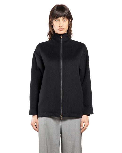Max Mara Black Wool Cashmere Silk Jacket