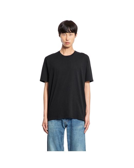 Saint Laurent Black Cassandre T-Shirt for men