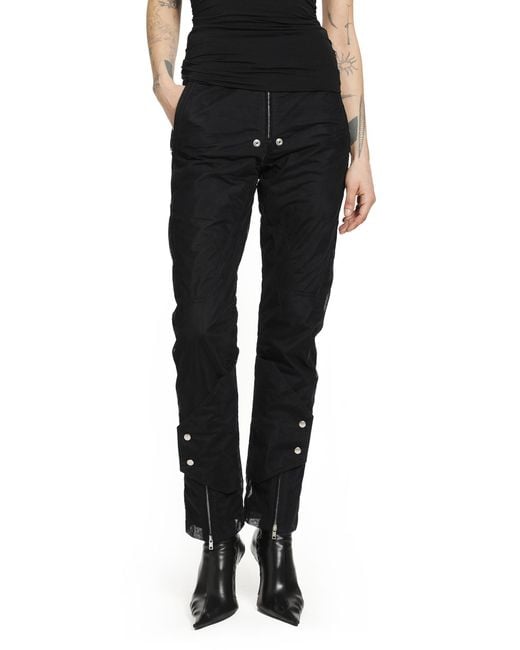 Rick Owens Black Temple Motopants