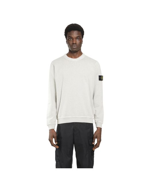 Stone Island White 6100034 Sweatshirt for men