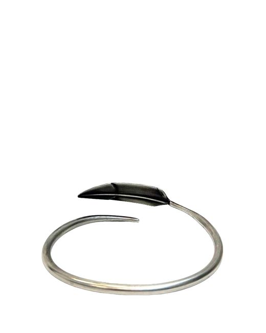 Ann Demeulemeester Metallic Dagvin Feather Bracelet for men
