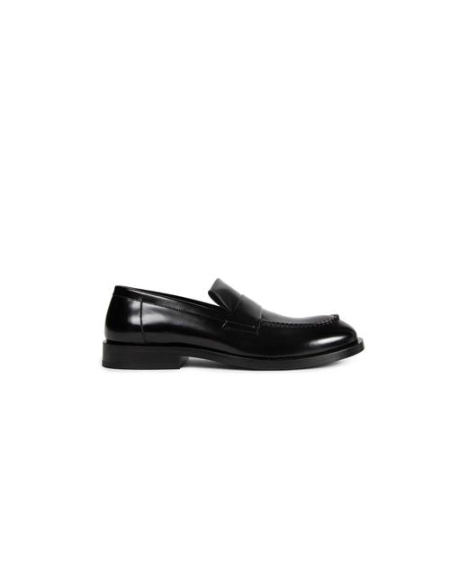 Jil Sander Black Leather Loafers for men