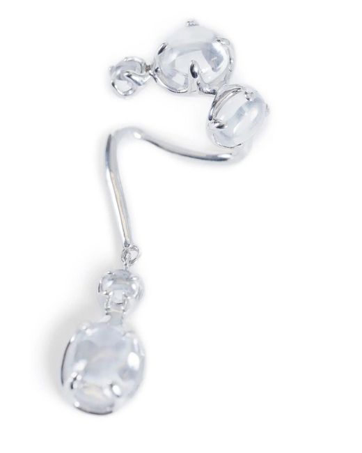 ALAN CROCETTI White Clear Drip Ear Cuff (Left)