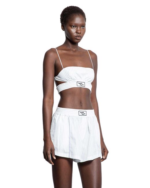 Ssheena White Baseball Stripes Top