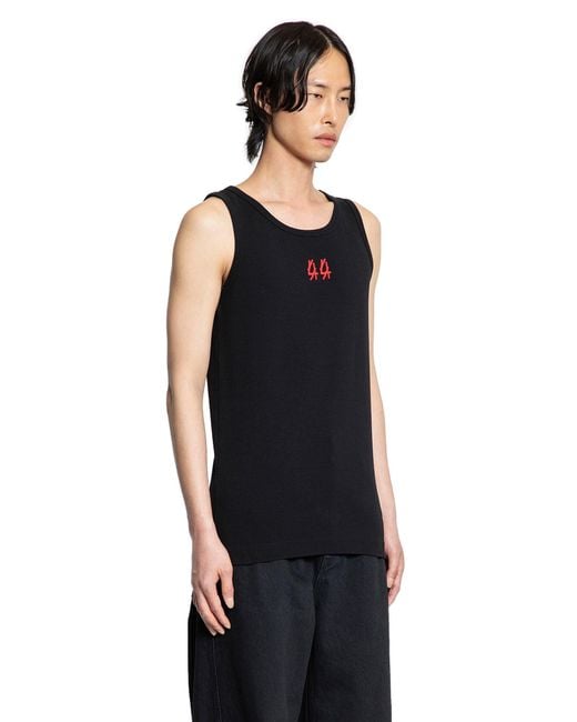 44 Label Group Black 44 Rib Tank Top for men