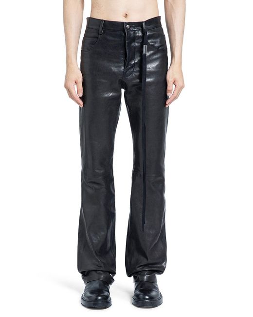 Ann Demeulemeester Blue Jonas 5 Pocket Leather Pants for men