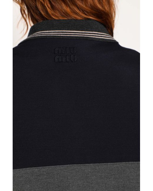 Miu Miu Gray Zipper Sweatshirt