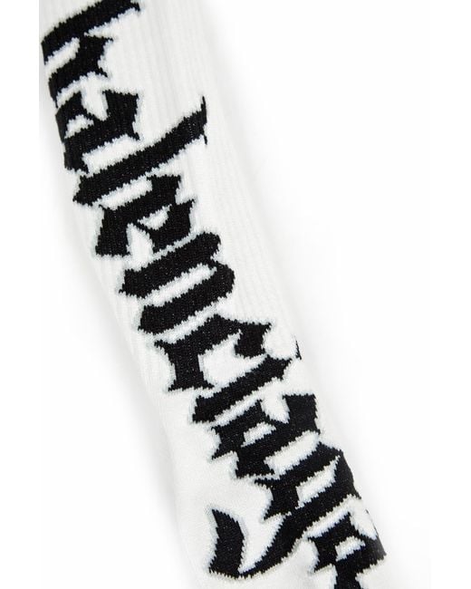 Balenciaga White Blackletter Socks for men