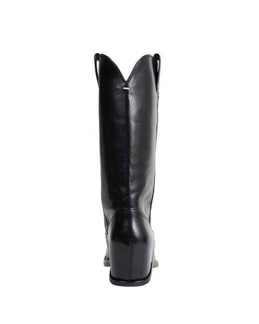 Maison Margiela Black Heel-Less Western Boots