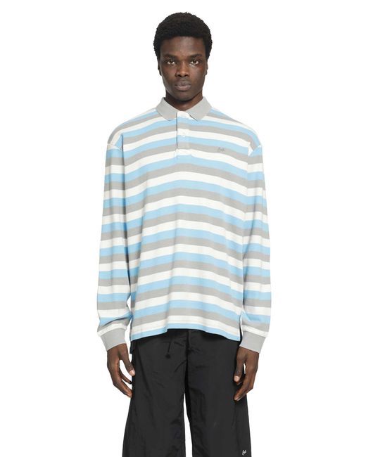 ERL Blue Striped Polo Shirt for men