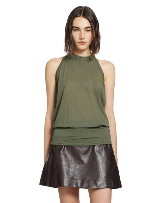 Balenciaga Green Draped Top