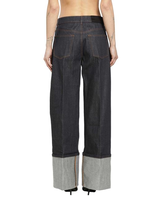 Givenchy Black Raw Turn-Up Jeans