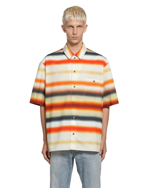 Loewe Orange Short Sleeve Shirt for men