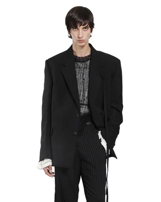 Ann Demeulemeester Black Ignaas Tailored Blazer for men