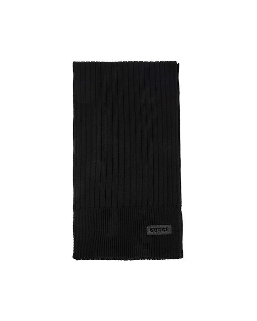 Gucci Black Wool Scarf for men