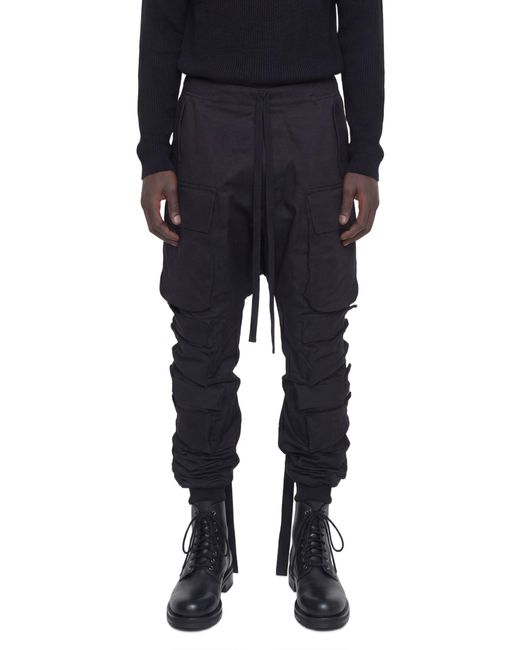 NVL-GARDE Blue Cargo Drop Crotch Cargo Pants for men