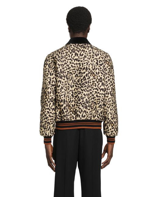 Valentino Black Leopard Print Wool Drape Jacket for men