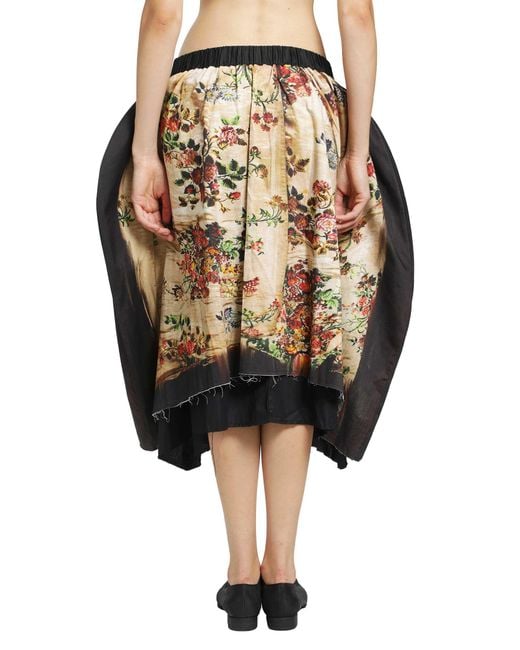 IA London Black Margaret Gathered Midi Skirt