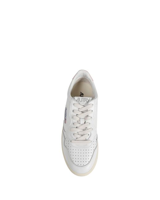 Autry White Medalist Low Sneakers