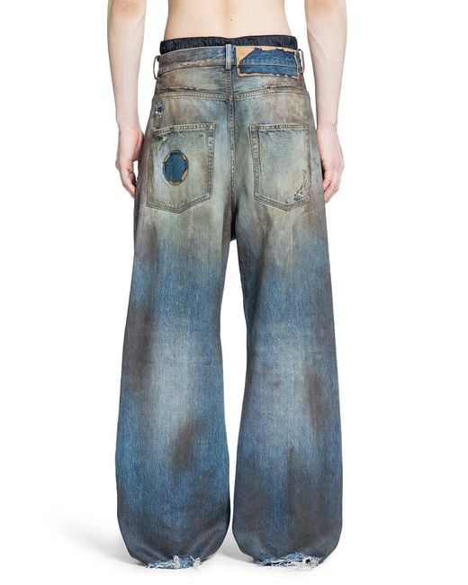 Ann Demeulemeester Olan 5 Pocket High Comfort Jeans in Blue for