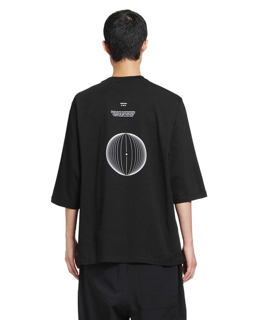 Thom Krom Black Printed Round Neck T-Shirt for men