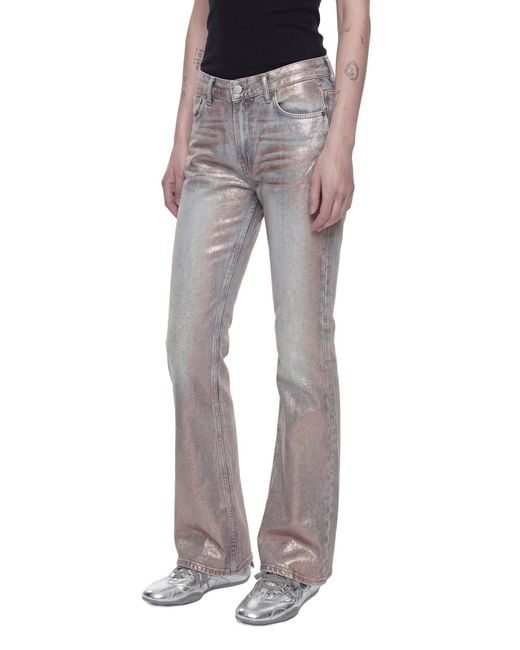 Acne Gray Fitted Glitter 2025F Jeans