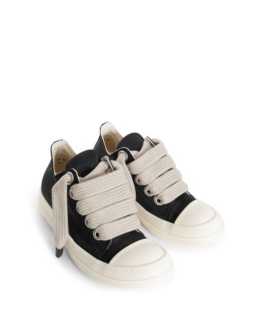 Rick Owens Black Concordians Jumbolace Low Sneaks