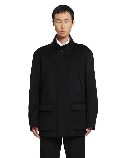 Lardini Black Cashmere Field Jacket for men