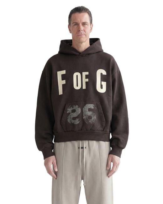 Fear Of God Black F Of G Classic Fit Raglan Hoodie for men