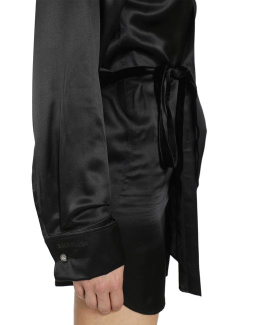 Balenciaga Black Wrap Dress