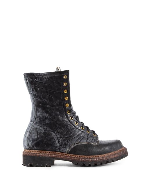 Visvim Black Scout Plain Toe Boots Hi-Folk for men