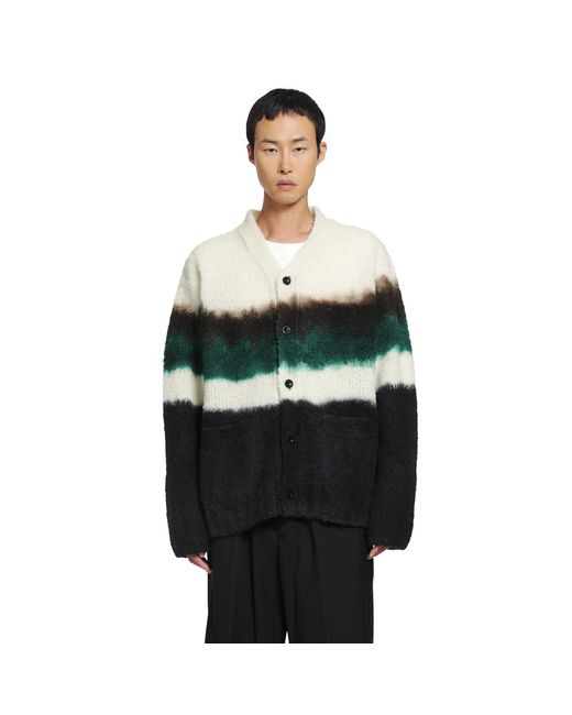 Sacai Black Chusen-Dyed Knit Cardigan for men