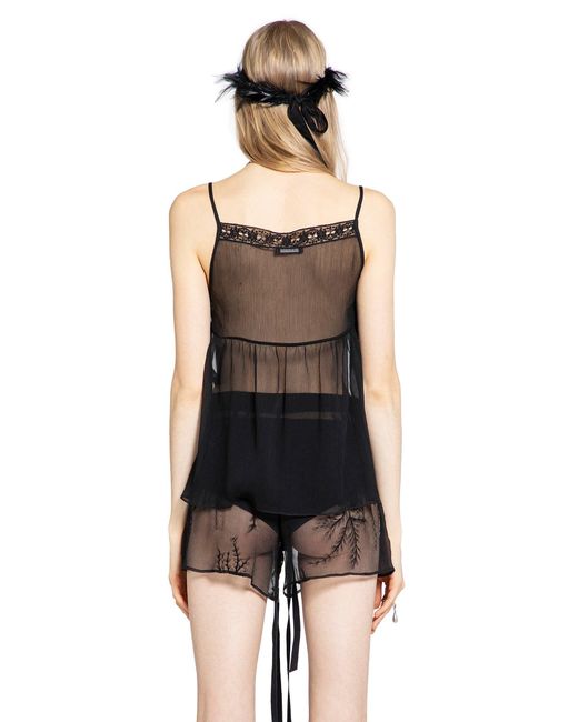 Ann Demeulemeester Black Zeni Negligé Top