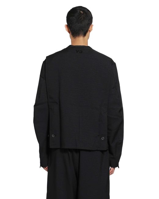 Y-3 Black Sport Uniform Collarless Blouson for men