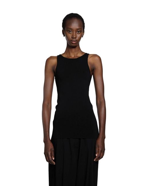 Totême Black Classic Compact Knit Tank