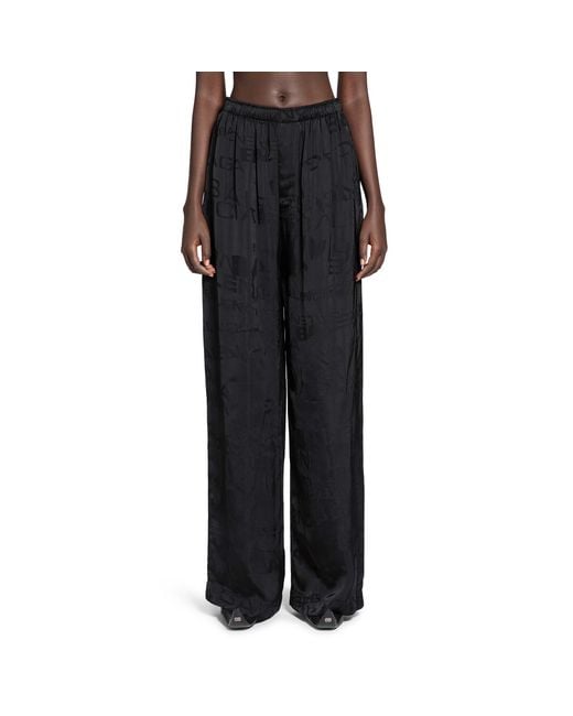 Balenciaga Black All Over Pyjama Pants