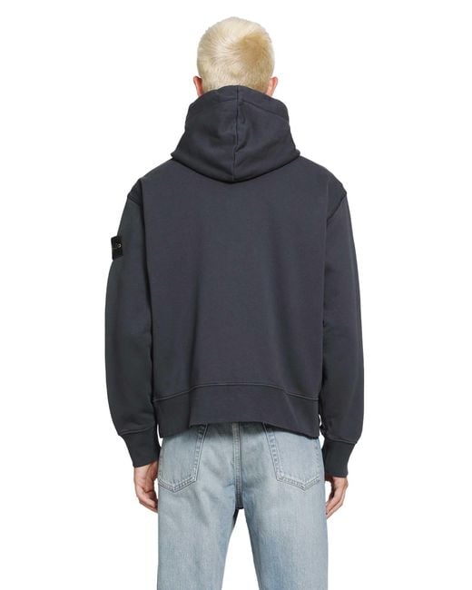 Stone Island Blue 6100009 Zip-Up Hoodie for men