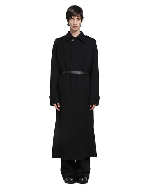 Ann Demeulemeester Black Wilmer Coat for men