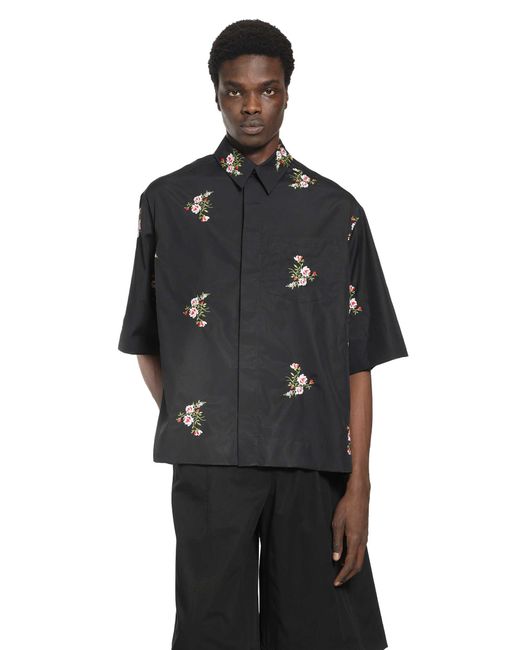 Simone Rocha Black Boxy Pen Pocket Shirt for men