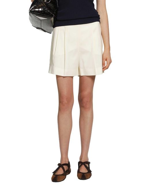 Max Mara Natural Lightweight Woollen Shorts