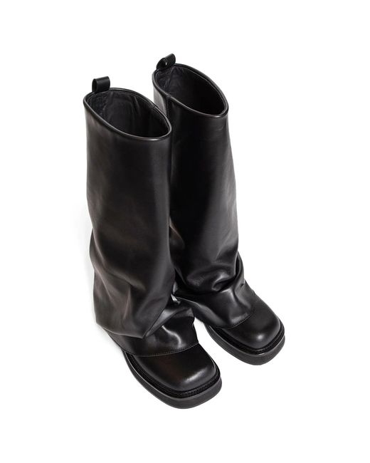 The Attico Black 'Robin' Combat Boots
