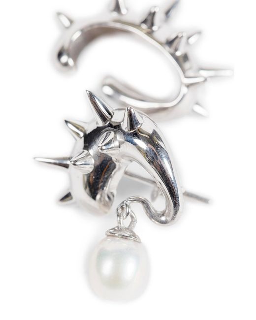 ALAN CROCETTI Metallic Mini Spike Alien Pearl Ear Set