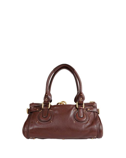 Chloé Brown Grained Leather Paddington Bag