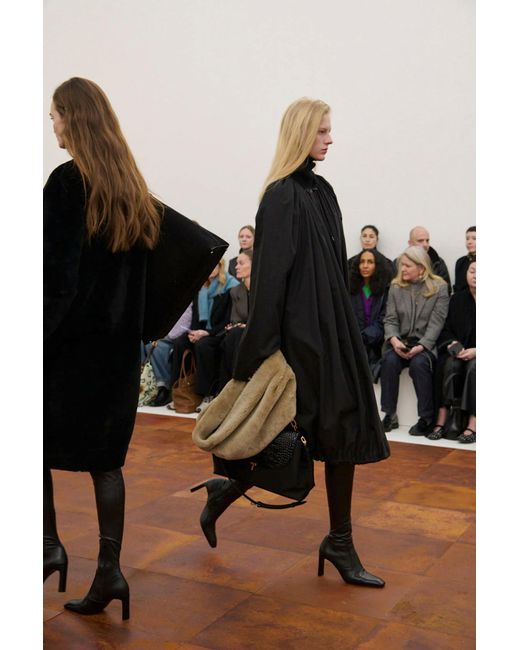 Totême  Black Gathered Parachute Coat