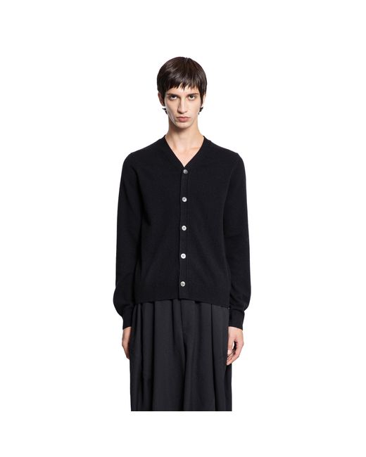 Comme des Garçons Black Lambswool Cardigan for men