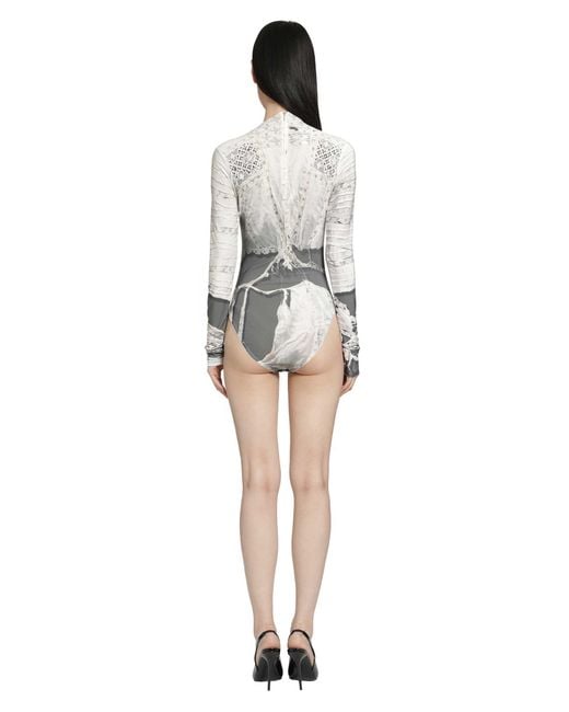 Dilara Findikoglu White Past Edges Bodysuit