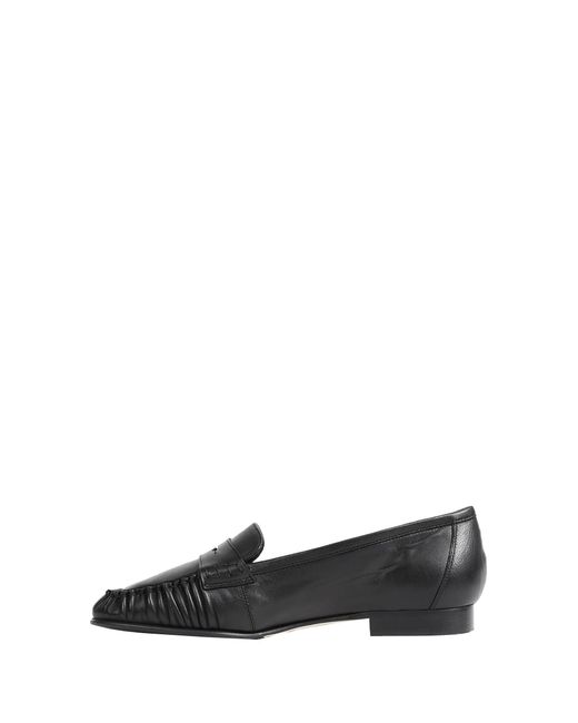 Aeyde Black Aldous Ruched Penny-Slot Loafers